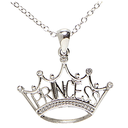 Collier Couronne de Princesse Argenté