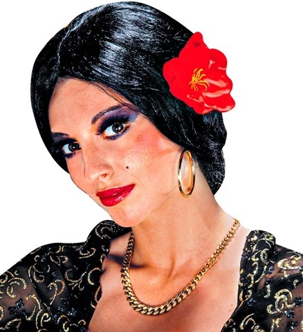 [WID6006I] Spanish wig with flower