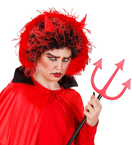 [WID6260V] Devil Wig with Horns for Children