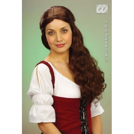 [WID6319M] PERRUQUE FEMME MEDIEVALE en sachet 3 couleurs