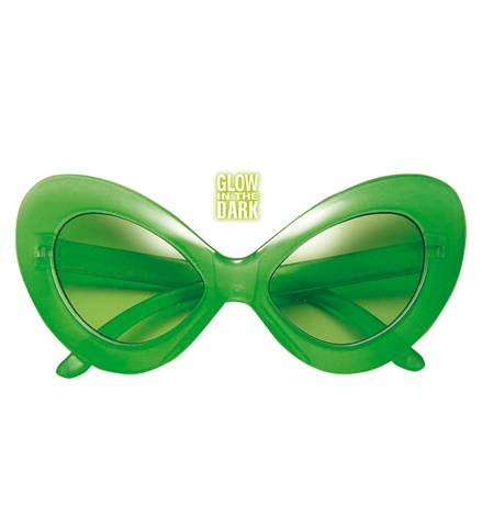 [WID6712A] Neon-Alien-Sonnenbrille