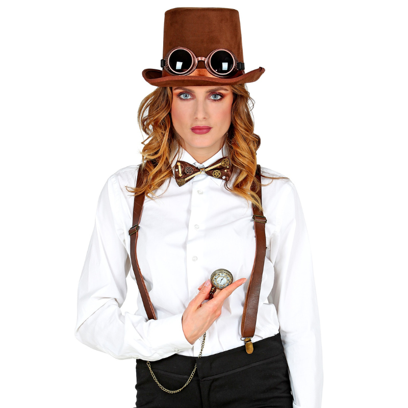 "STEAMPUNK" (bretelles, noeud papillon, lunettes)