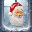 Tête Père-Noël à suspendre
