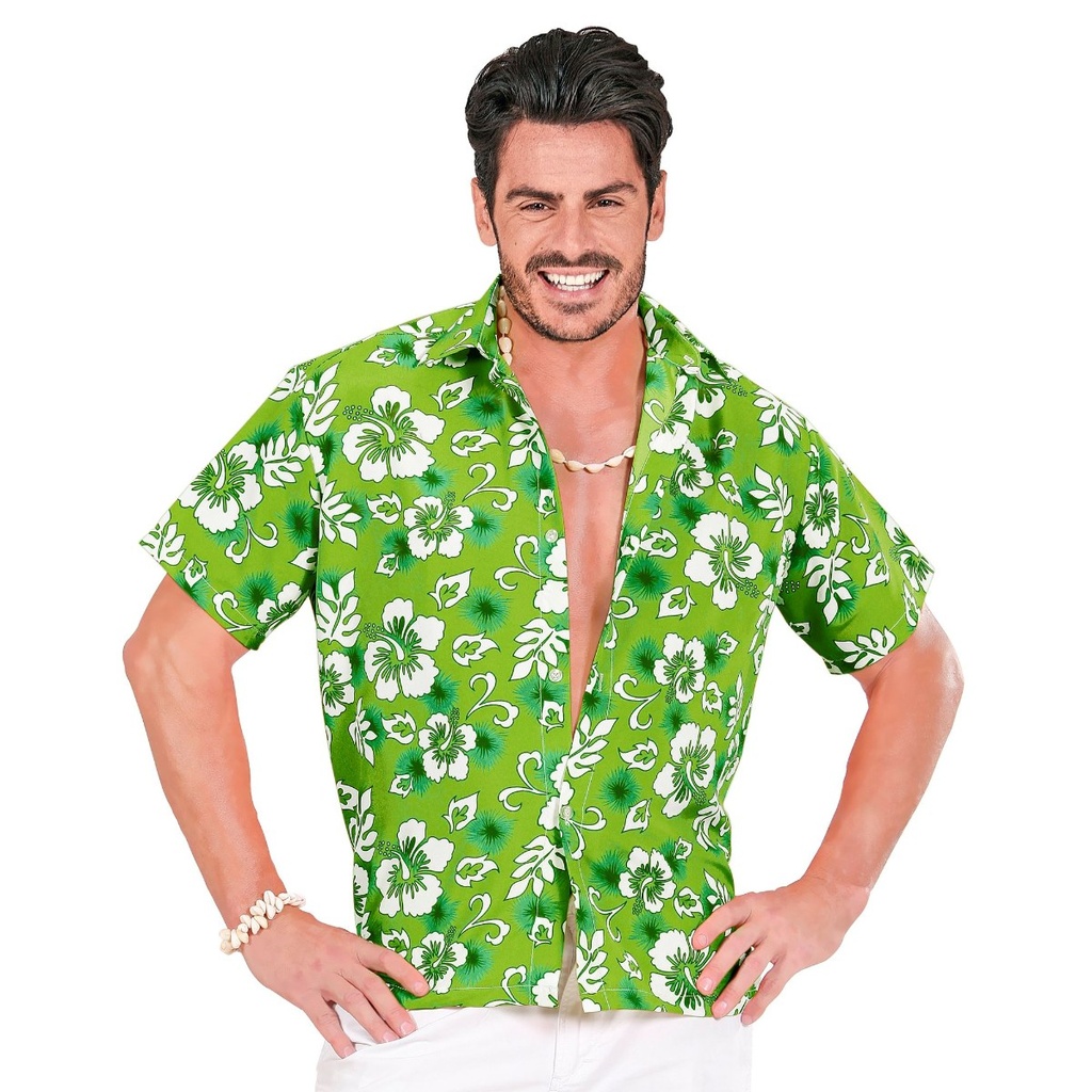 [WID7073N] Grünes Hawaiihemd
