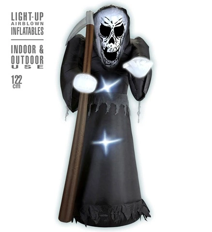 Décoration gonflable faucheuse lumineuse 122 cm