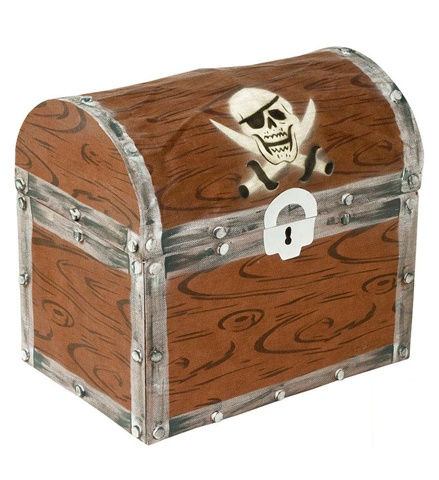 [WID7823T] Coffre au trésor de pirate 60 x 55 x 40 cm