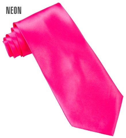 [WID7923N] Neonrosa Krawatte