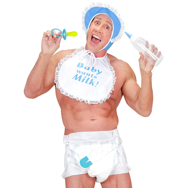 Set d'accessoires de bébé pour adulte bleu