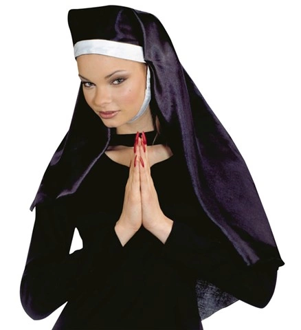 [WID8428S] Coiffe de nonne en satin