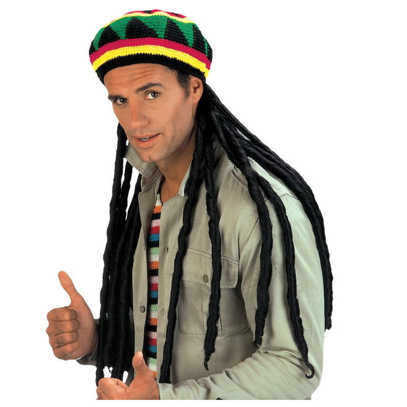Rasta-Mütze mit Dreadlocks