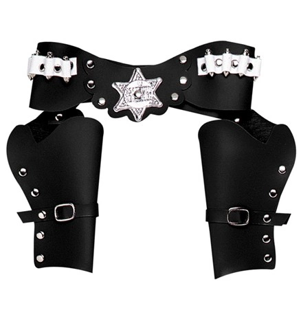[WID85021] Cowboy-Doppelholster Deluxe, schwarz