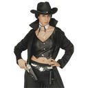 Double holster Cowboy de luxe noir