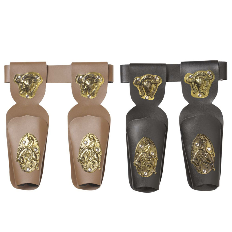 Ceinture avec double étuis pour pistolets - 2 couleurs ass.