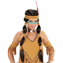 Perruque Indienne Squaw avec Bandeau & Plume