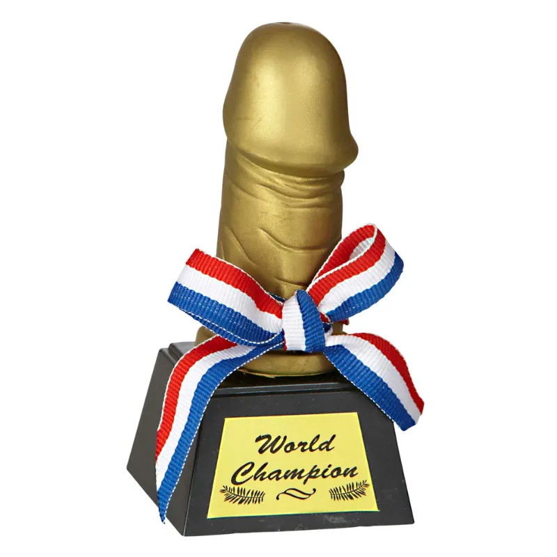 [WID9585P] Trophée zizi doré "World champion"
