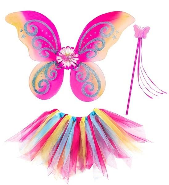 [WID96545] Fairy Set for Girls (Tutu, Wings, Magic Wand)