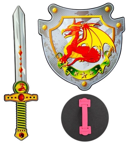 [WID97304] Schwert und Schild Drachenritter aus EVA-Schaumstoff