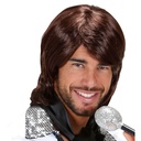 Brown 70s Pop Star Bjorn Wig