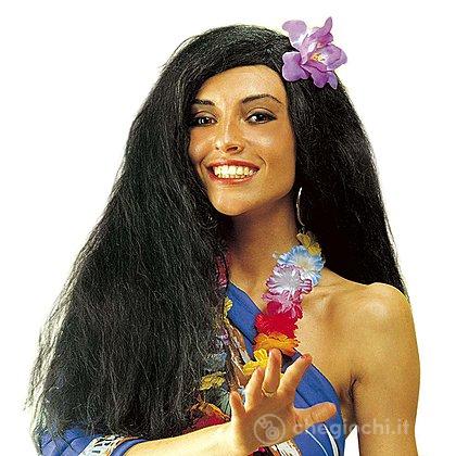 PERRUQUE HAWAI AVEC FLEUR