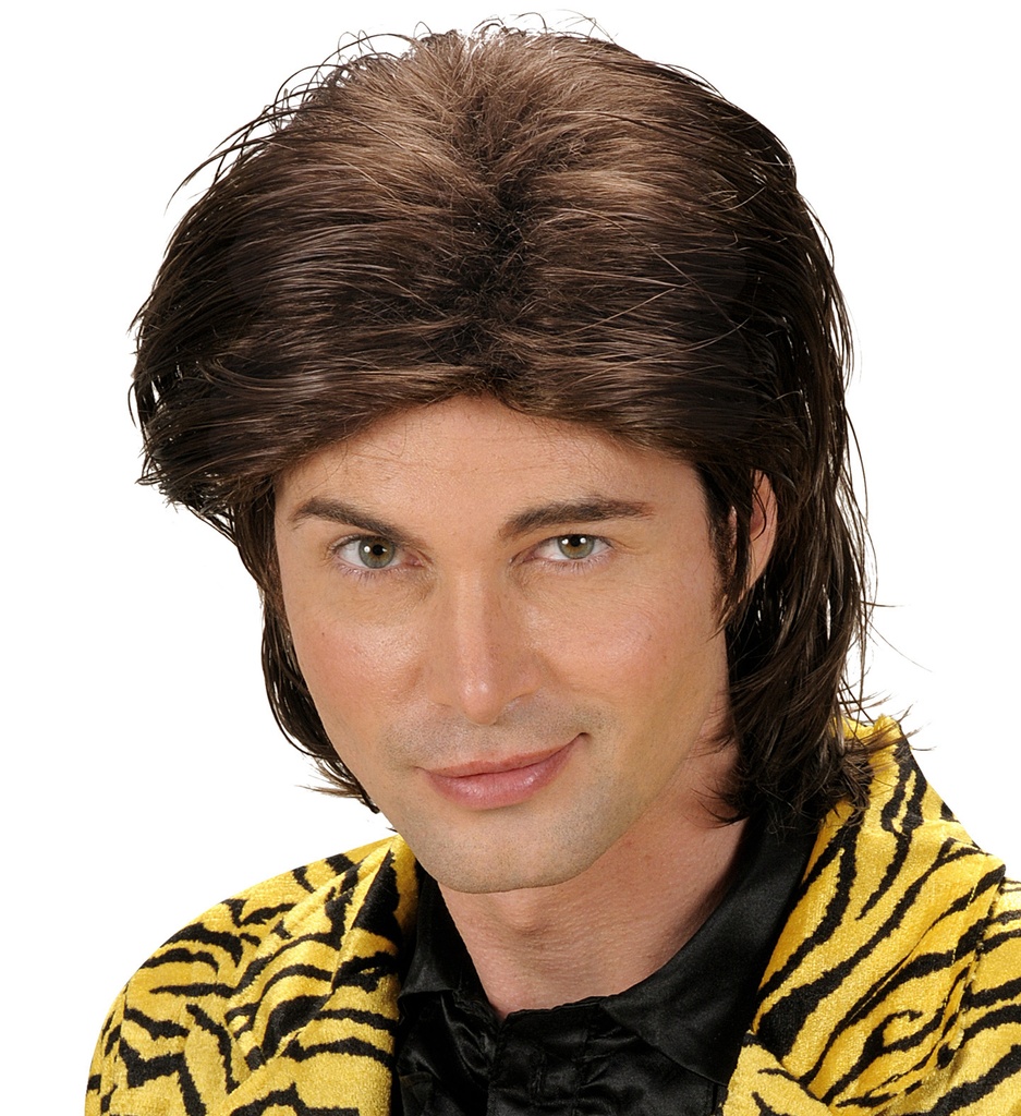 [WIDW0773] Perruque Ryan brune effet cheveux mouillés