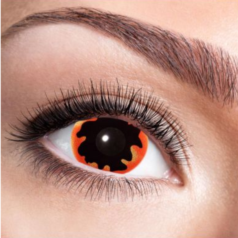 [ZOE84092841E02] Mini Sclera Fashion Contact Lenses Black Sun - 6 Months