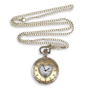 [ZOE97148641250] Steampunk Taschenuhr mit Herzöffnung
