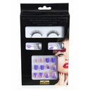 Kit lentilles, faux cils et faux ongles VIOLET