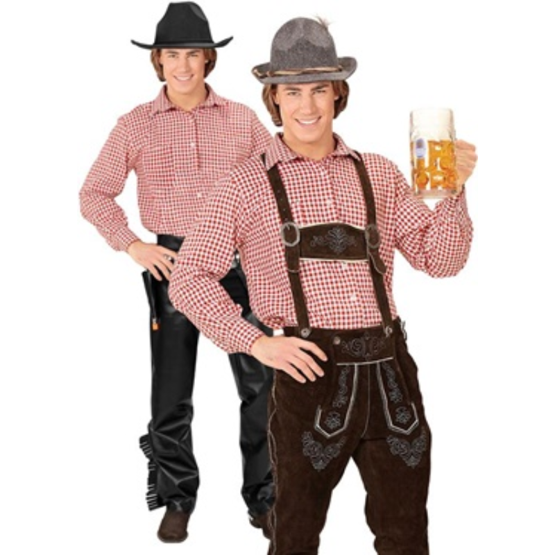 Chemise rouge à carreaux