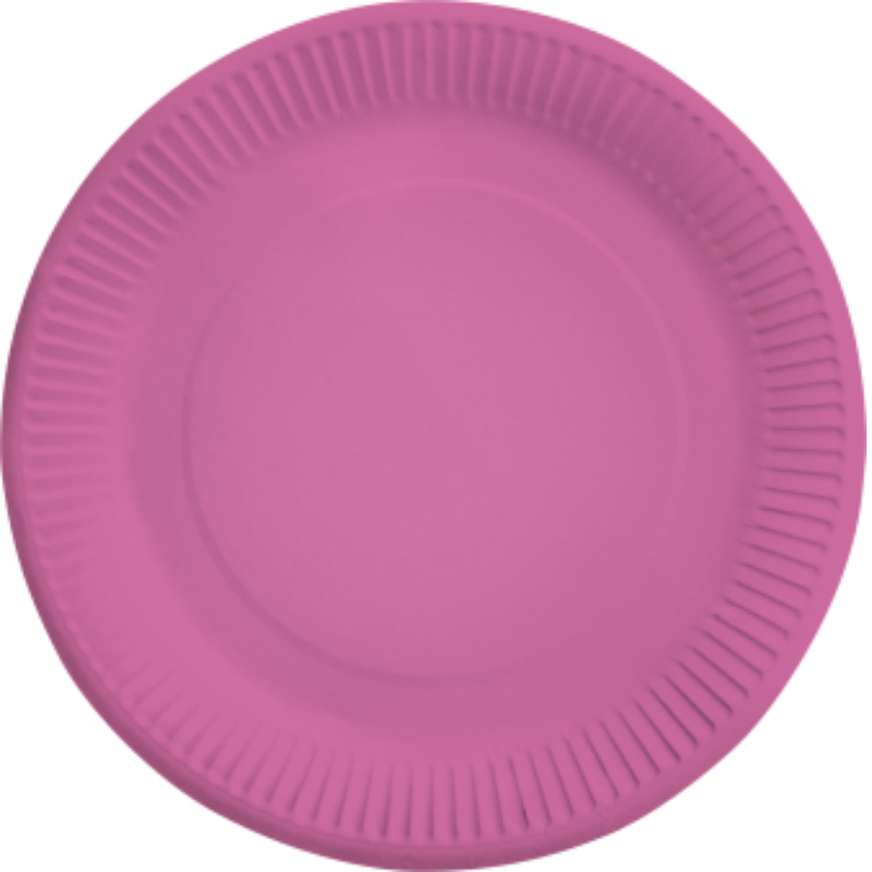 8 plates in card single colour 23 cm