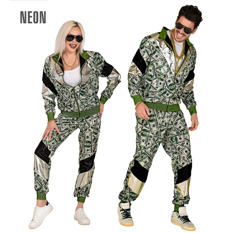 [WID11281] Dollar-Jogginganzug-Kostüm für Erwachsene (S)