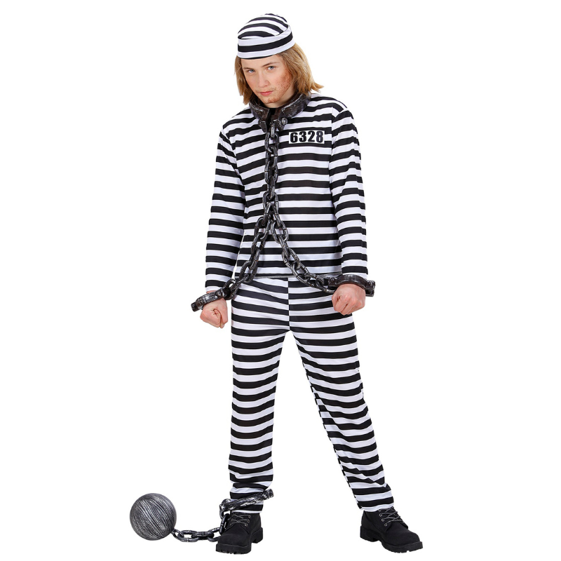 [WID72936] Déguisement de Prisonnier rayé pour enfant  (128)