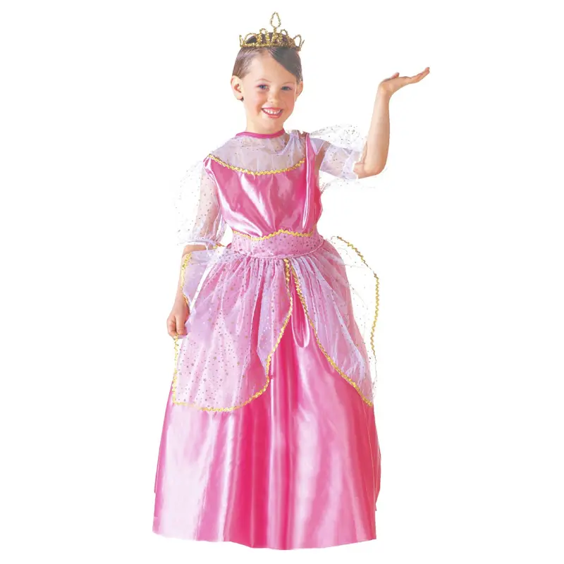 [WID38636] Déguisement Reine de beauté rose pour fille (128)
