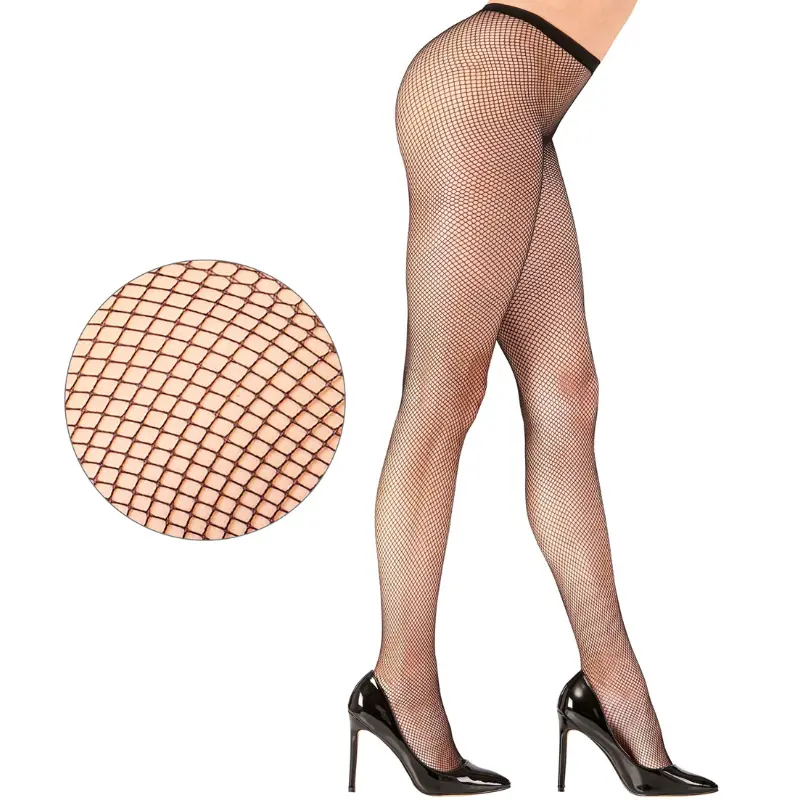 [WID2061N] Collant résille noir (XL)