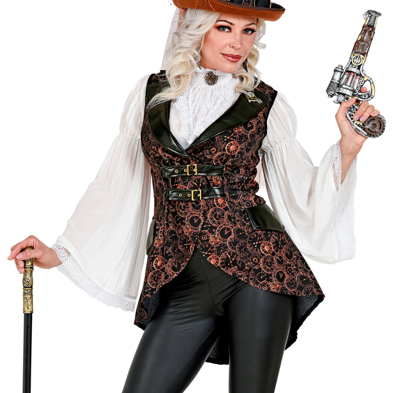 Gilet Steampunk Femme Queue de Pie Taille L/XL