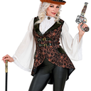 Gilet Steampunk Femme Queue de Pie Taille L/XL