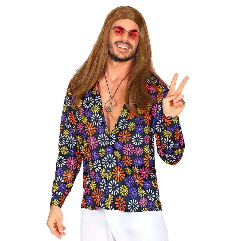 [WID10072] Chemise 70's Groovy Style pour homme (XXL)