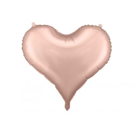 [PARFB141S-019R] Ballon alu coeur échancré rouge 61 x 53 cm (Rose gold)