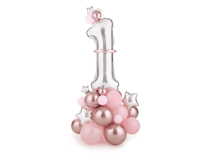 [PARGBN7-1-081] DIY Balloon Bouquet Kit - 1st Birthday (Rose)