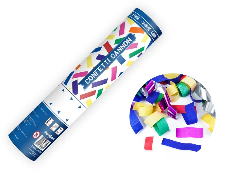 [PARTUKN20] Canon à Confettis Multicolores (20 cm)