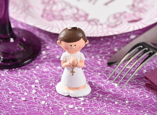 [SAN4940/BLANC] Figurine communion fille
