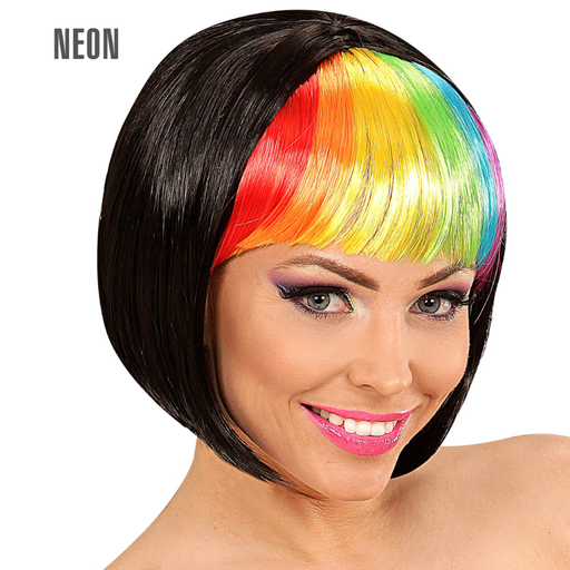 [WID04402] Perruque Frange Arc-en-Ciel