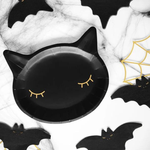 [PARTPP60] 6 Assiettes Chat noir