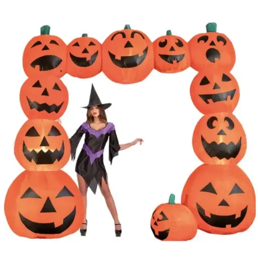 [CAR09112] Arche gonflable Citrouilles lumineuses