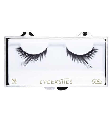 [WID2827D] Faux cils noir et strass
