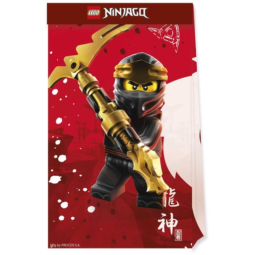 [FOL92242P] 4 Sachets de fête en papier Ninjago