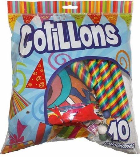 [COT21417A] Sachet de Cotillons Multicolores 10 personnes