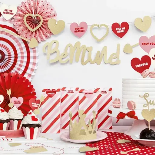 [PARGRL9-019B] Guirlande "Be Mine" paillettes or