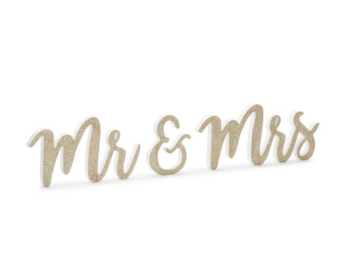 [PARDN6-008-019B] Inscription bois doré Mr & Mrs