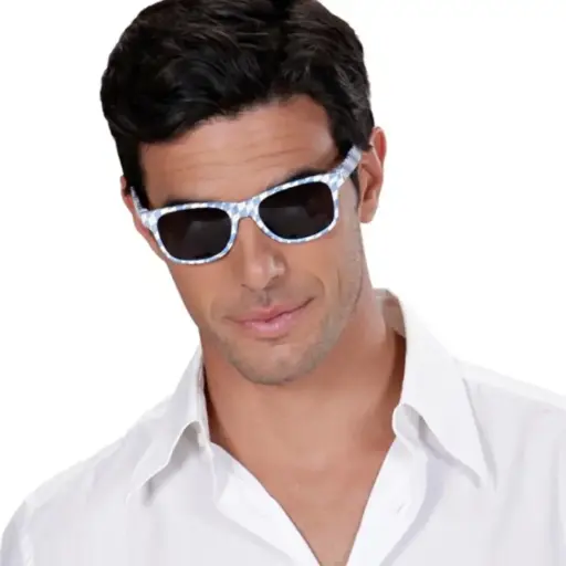 [WID0338F] Lunettes Bavaroises bleu et blanc