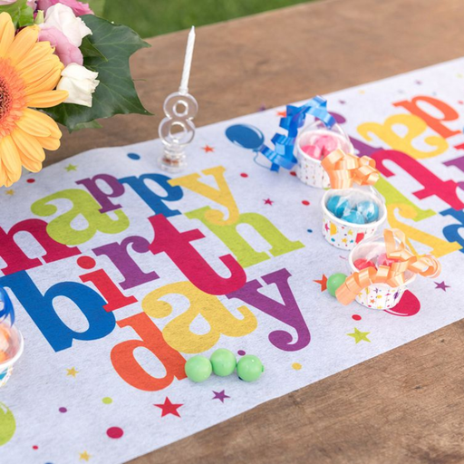 [SAN6198] Chemin de table "Happy Birthday"